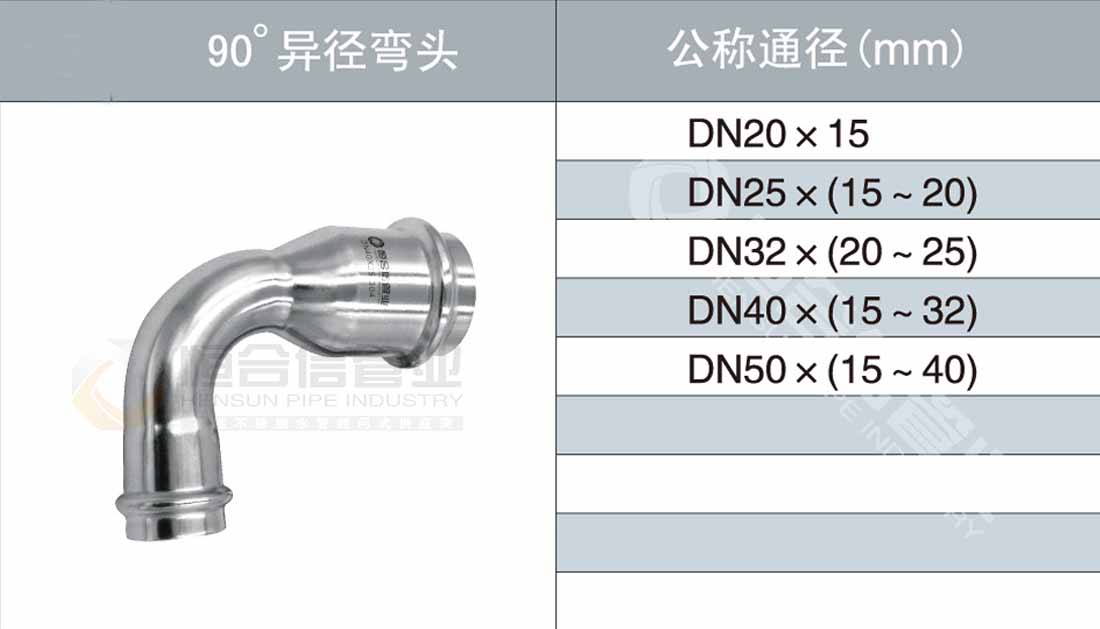 90°異徑彎（wān）頭參數1